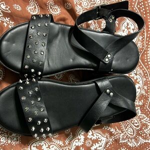 Studded Chunky Heel Sandal